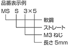 ストレートスタッド(S型) 品番表示例