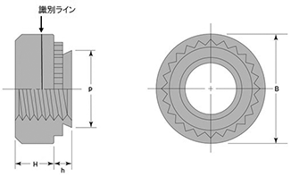 相手材SUS304用セルファスナー(FSDシリーズ) 図面