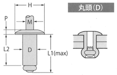 PAD■ABS(丸頭) 図